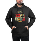 Level 22 Unlocked 22 Years of Being Awesome 22nd Birthday Casual Wear Hoodie