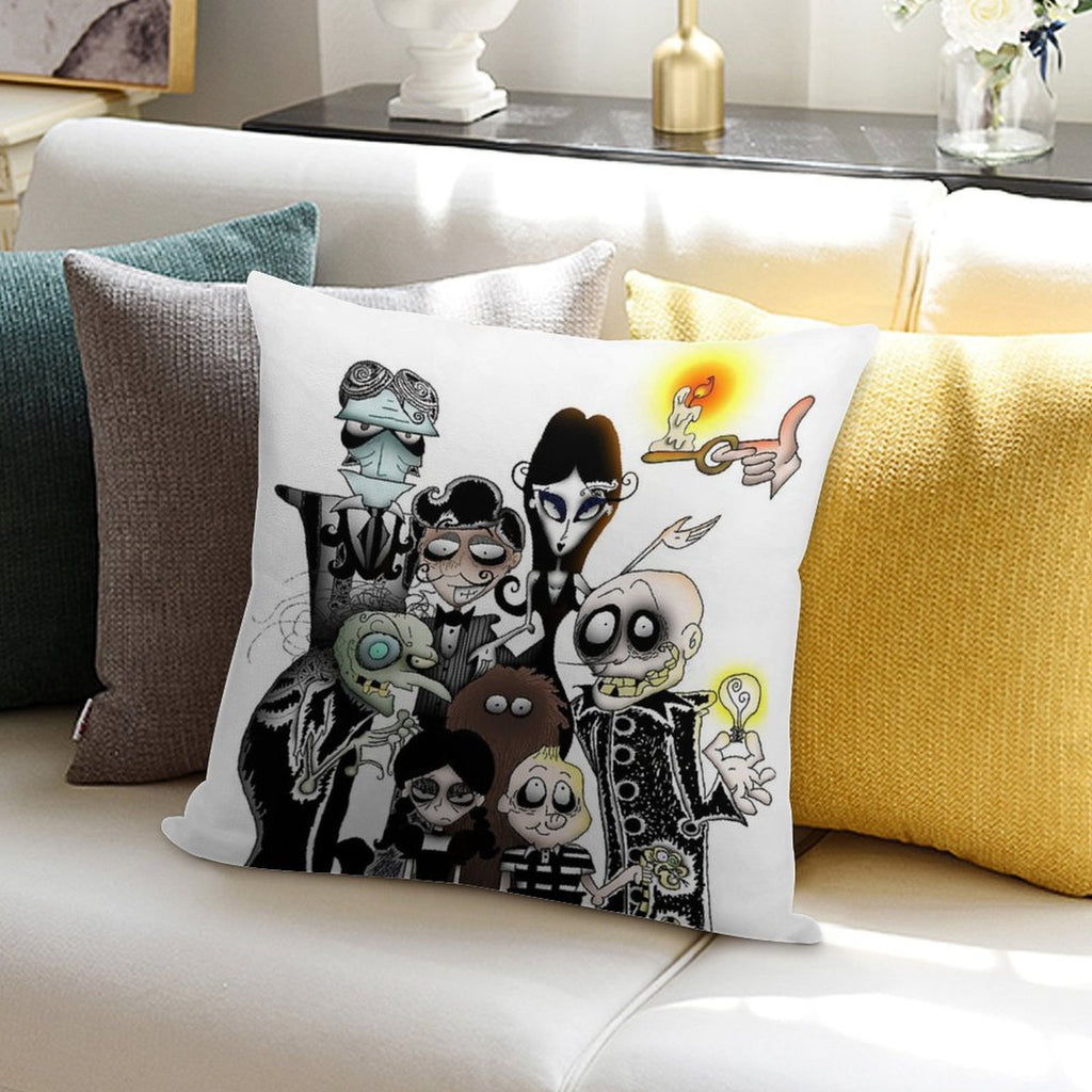 The Addams Family Portrait Soft Gift Ready Throw Pillow