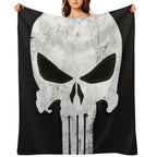 COMIC SKULL Machine-washable Throw Blanket
