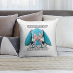 Hatsune Miku Plush Asks U 2 Cease Soft Reinforced Edging Throw Pillow