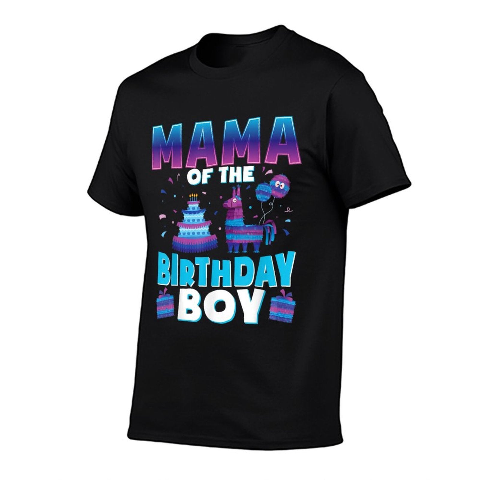 Mama Birthday Boy Llama Pinata Party Matching Family  Polyester Blend T-Shirt