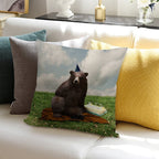 Birthday Bear Soft Skin-Friendly Throw Pillow