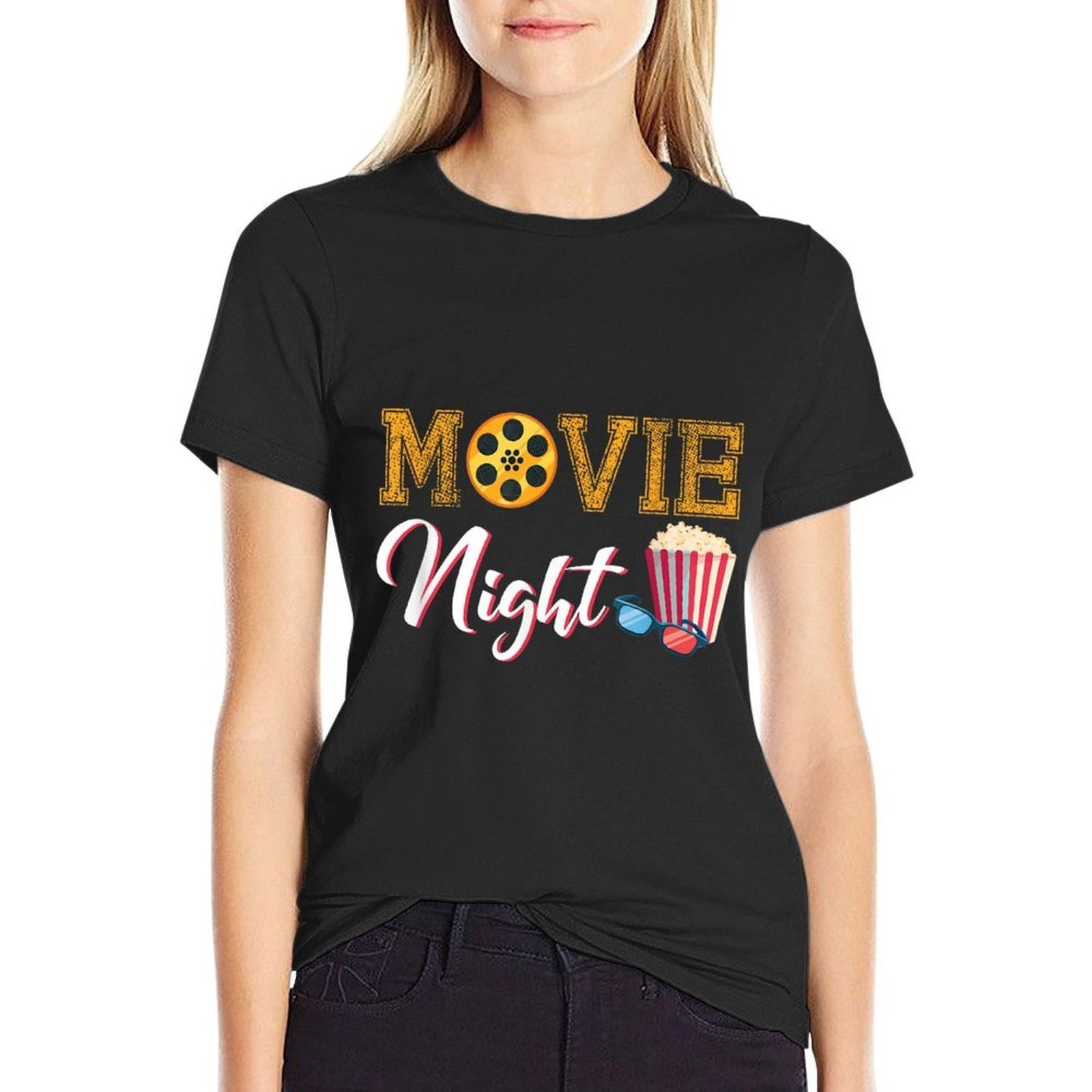Movie Night Funny Movie And Theater Apparel for Teens Kids  Classic T-Shirt