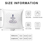 Macaron Display with Blue Outline Soft Anti-Pilling Throw Pillow