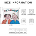 Max And Moritz Lausbuben Soft Luxury Feel Throw Pillow