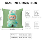 Cute Labubu Soft Decorative Cover Throw Pillow