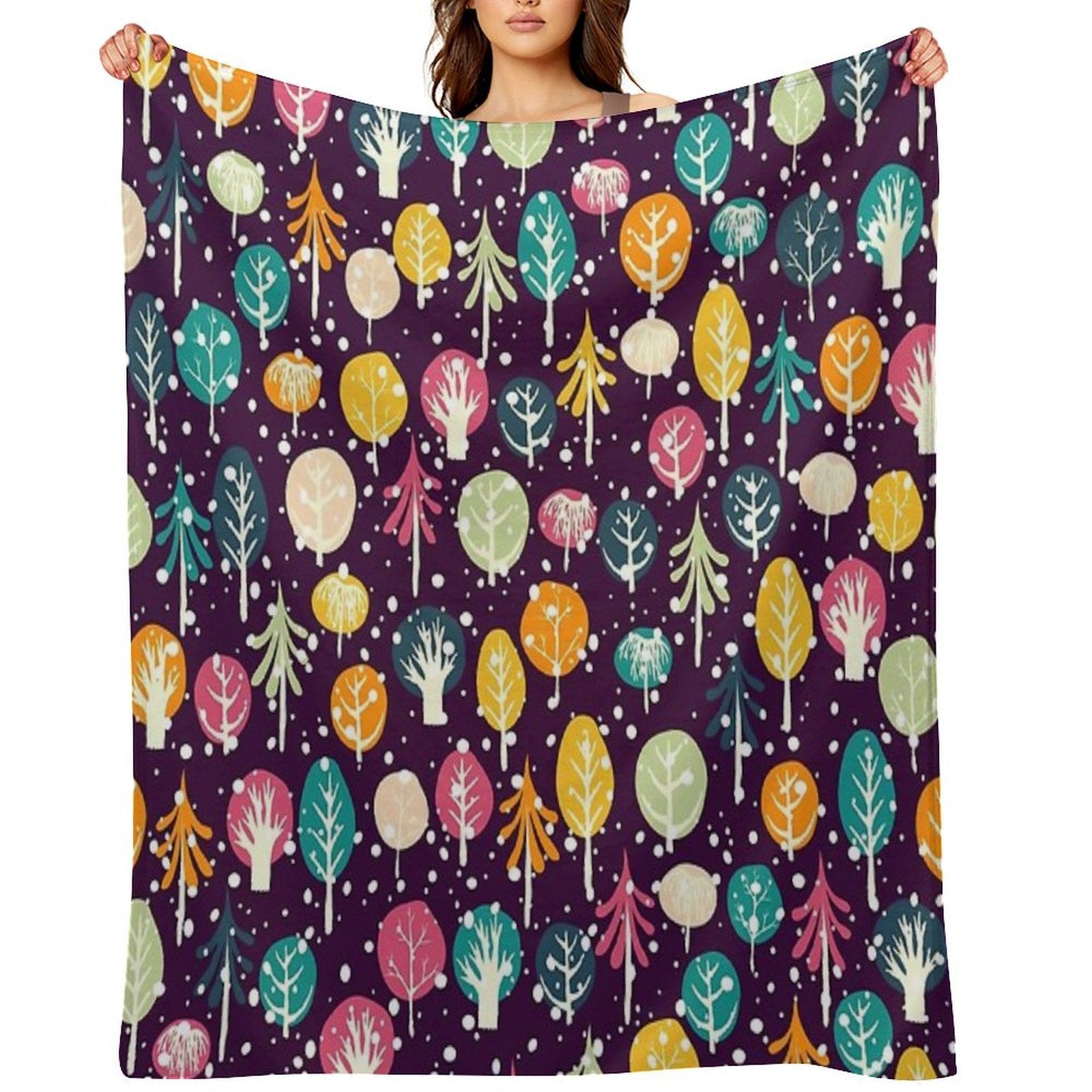 Night Forest Eco-conscious Throw Blanket