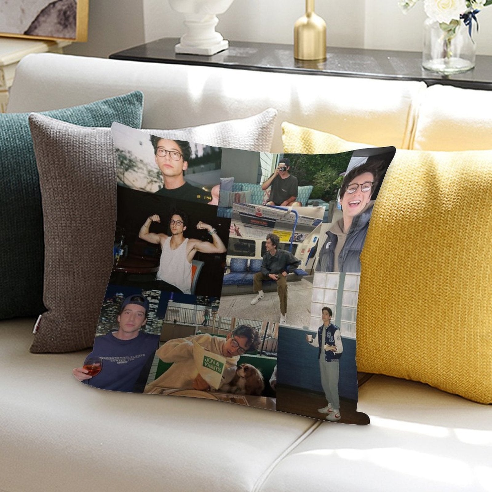 Milo Manheim Collage Soft Easy Maintenance Throw Pillow