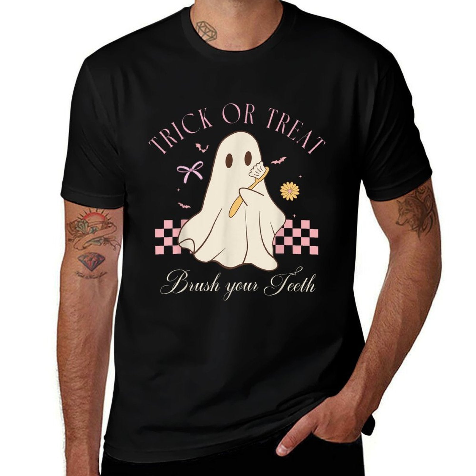 Trick Or Treat Brush Yourth Dental Hygienist Halloween  Quick-drying T-Shirt