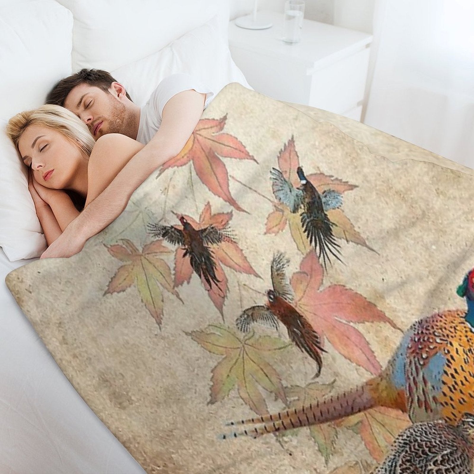Common Pheasant Wrinkle-free Throw Blanket