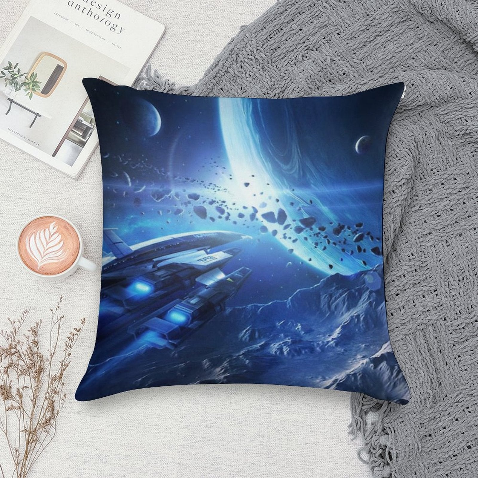 Mass Effect Normandy SR2 Soft Ultra-Soft Texture Throw Pillow