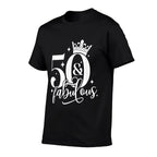 Cool Birthday 50 And Fabulous, 50th Birthday, Birthday Queen, Birthday  Ribbed Collar T-Shirt