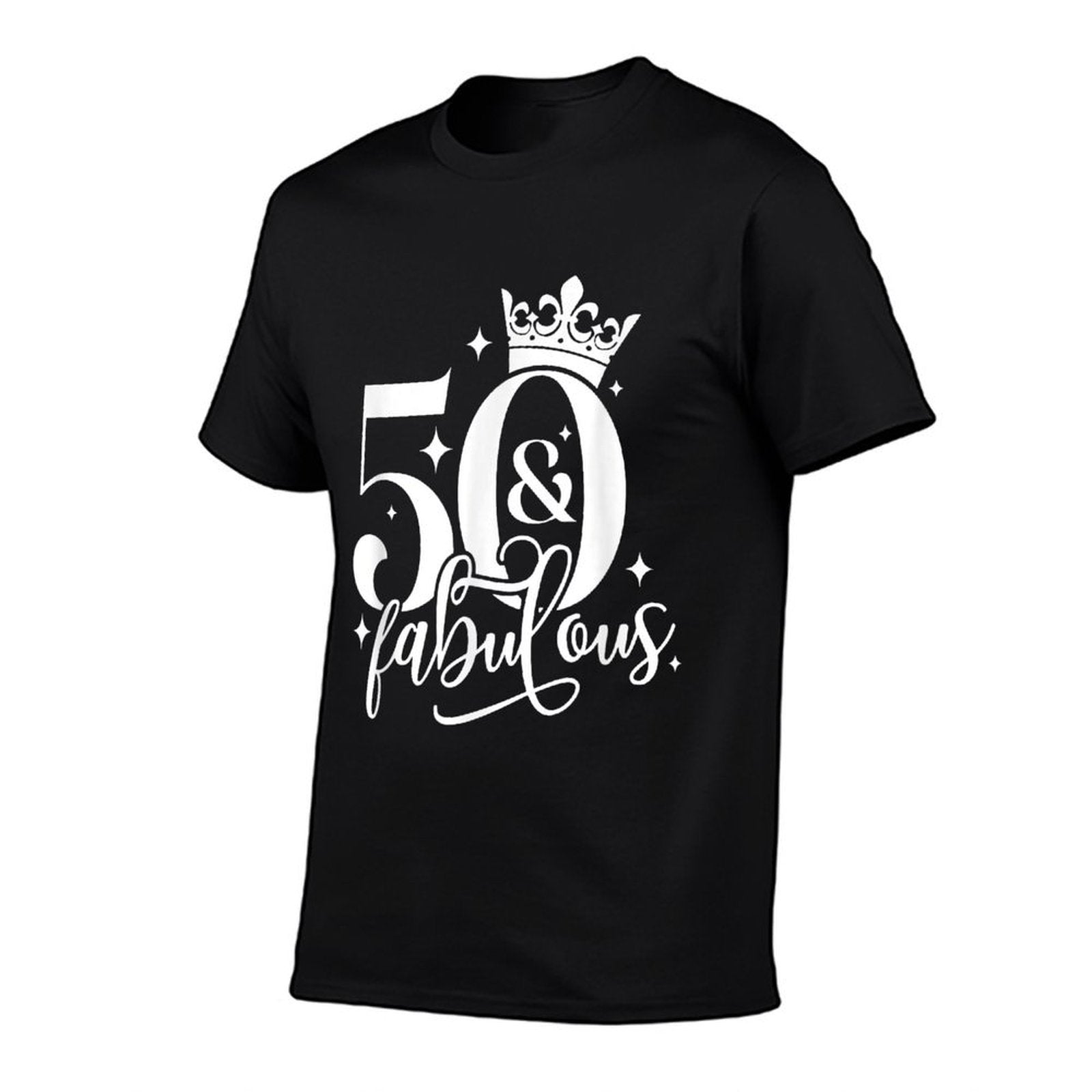 Cool Birthday 50 And Fabulous, 50th Birthday, Birthday Queen, Birthday  Ribbed Collar T-Shirt