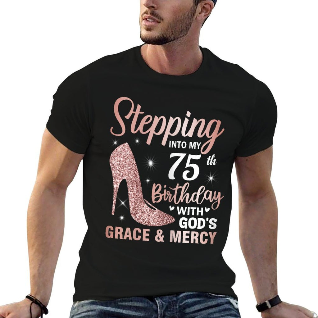 Stepping Into My 75th Birthday Women 75 Year Old Bday  Vintage-inspired T-Shirt