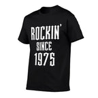 50 Year Old Classic Rock 1975 50th Birthday  Ribbed Collar T-Shirt
