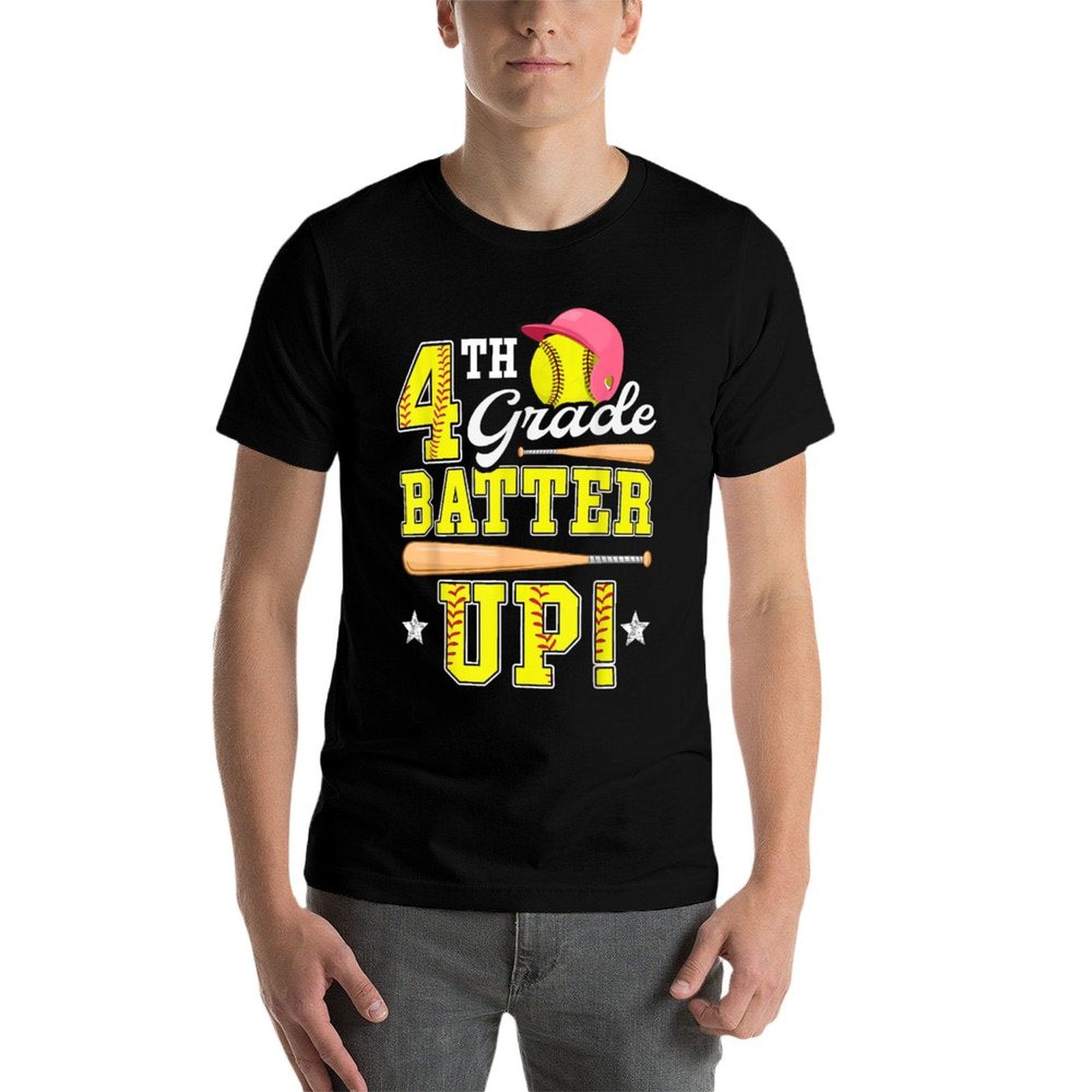 4th Grade Batter Up Softball Fourth Grade Back To School  Classic T-Shirt