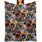 Halloween Collage Durable Throw Blanket