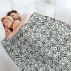 Giant Money Background 100 Dollar Bills Quick-dry Throw Blanket