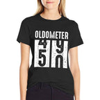 Oldometer Distressed Odometer 50th Birthday Party  Relaxed-fit T-Shirt