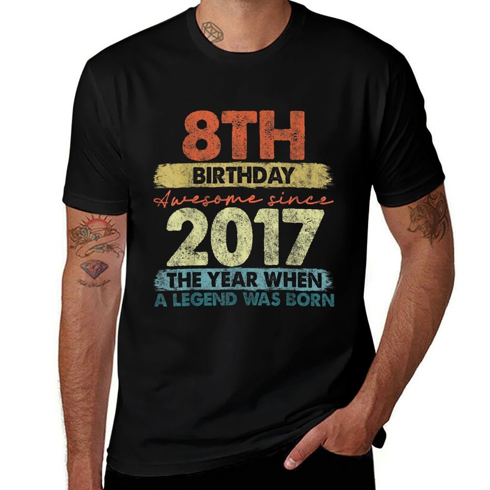 8 Year Old Gifts Vintage 2017 Limited Edition 8th Birthday  Graphic-printed T-Shirt