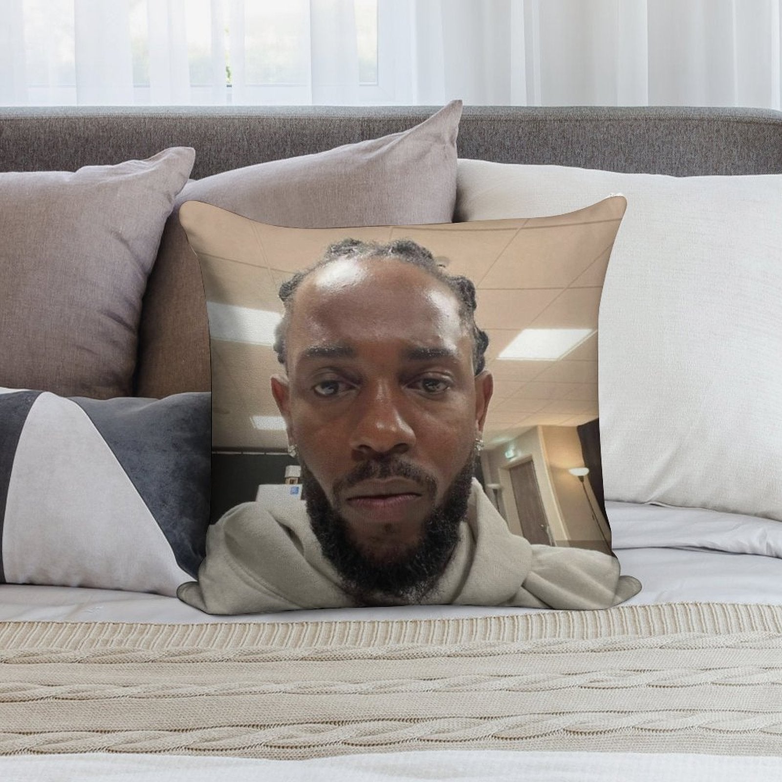 Kendrick Lamar Soft Ultra-Soft Texture Throw Pillow