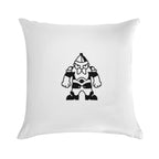 Black And White Viking Soft Short Plush Fabric Throw Pillow
