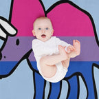 Biceratops (Bisexual Triceratops) Plush Throw Blanket
