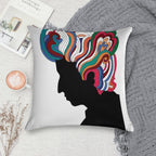 Rainbow Hair of Dylan Soft Decorative Cover Throw Pillow