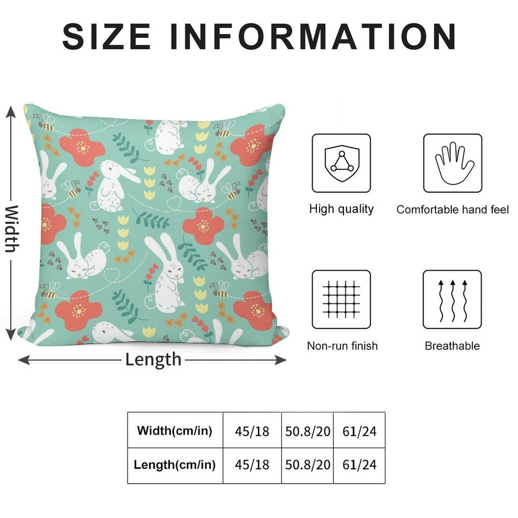 Rabbit Season Soft Shrink-Resistant Throw Pillow