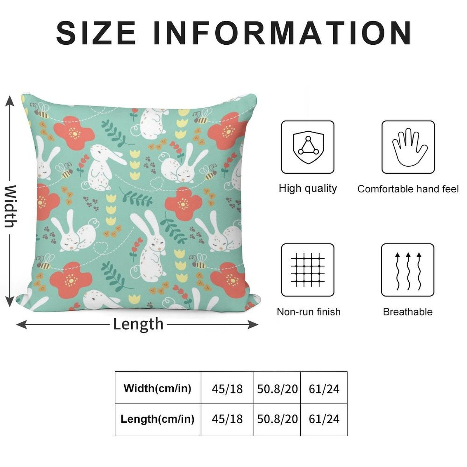 Rabbit Season Soft Shrink-Resistant Throw Pillow