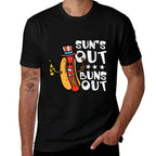 4th July Suns Out Buns Out Hotdog Patriotic Men Women Kids  Quick-drying T-Shirt