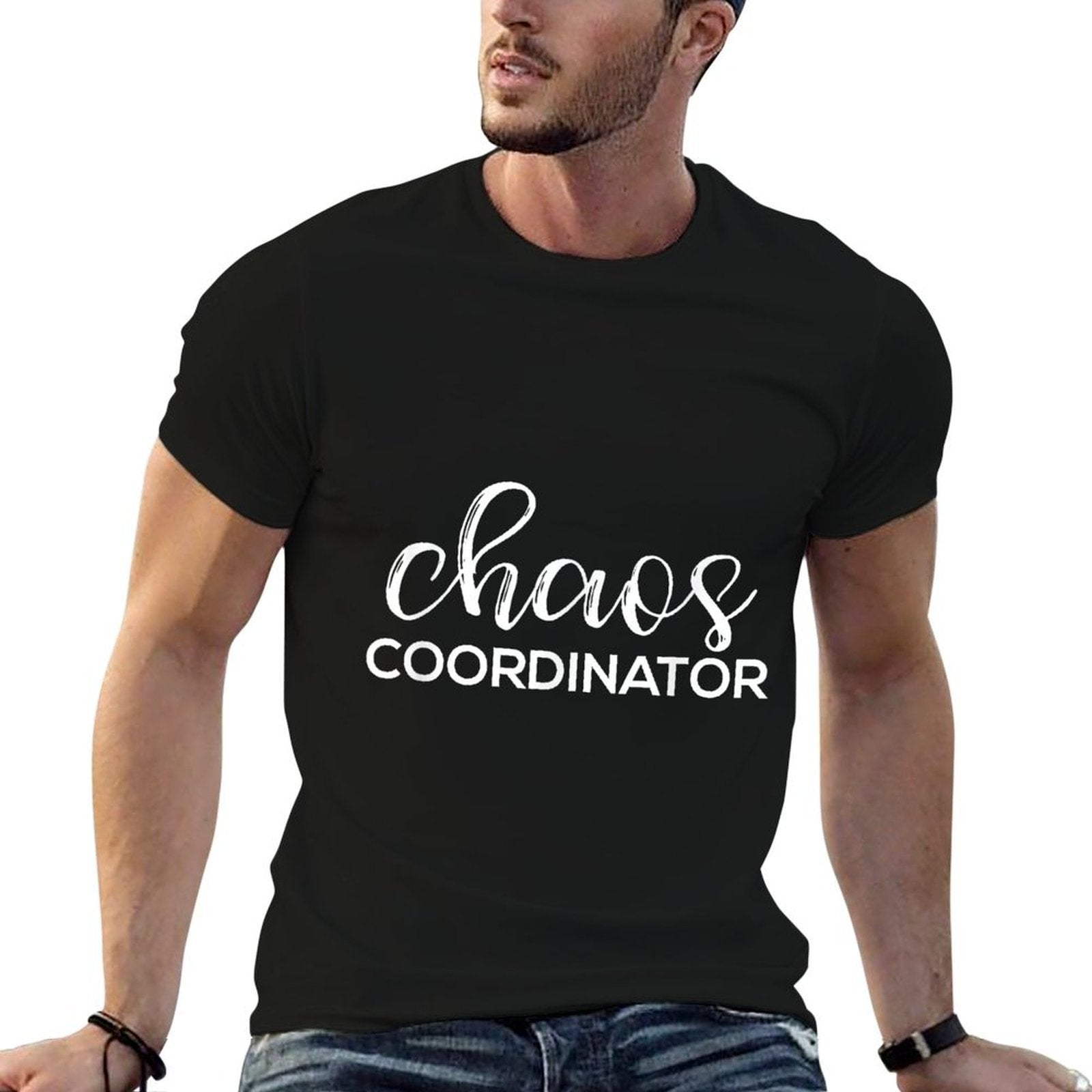 Chaos Coordinator Funny Printed Graphic Mom Babysitter Nanny  Tagless Design T-Shirt