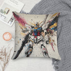 Gundam Soft Short Plush Fabric Throw Pillow