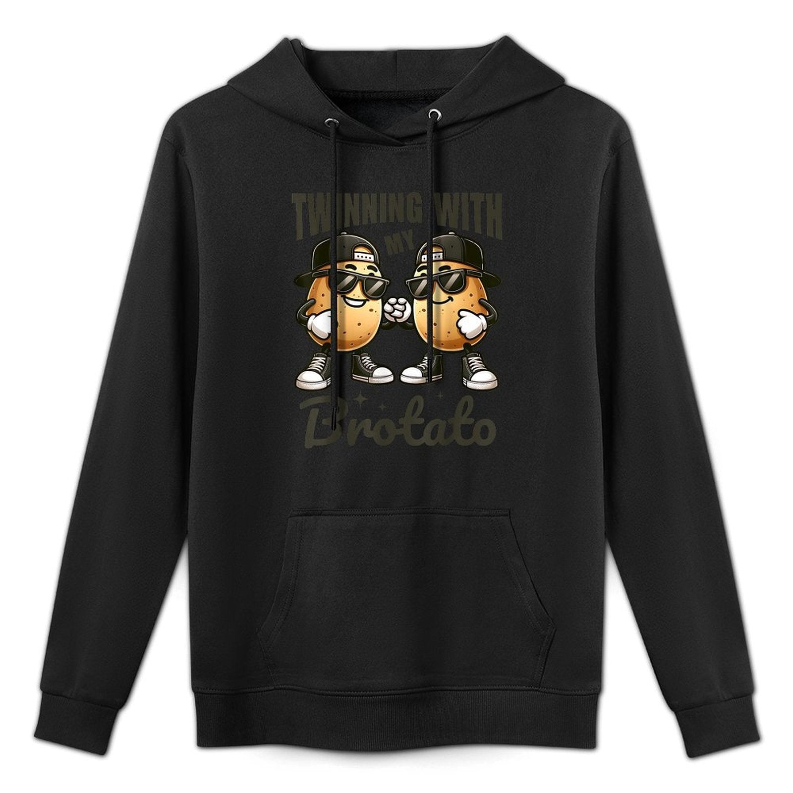 Twinning With My Bro Potato Funny Twin Brothers Best Friend Machine Washable Hoodie
