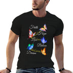 Butterfly Faith Hope Love Believe Dream Christian  Moisture-wicking T-Shirt
