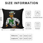 Vintage Marshall U. Retro Mascot Logo - Distressed Version Marco Soft Gift Ready Throw Pillow