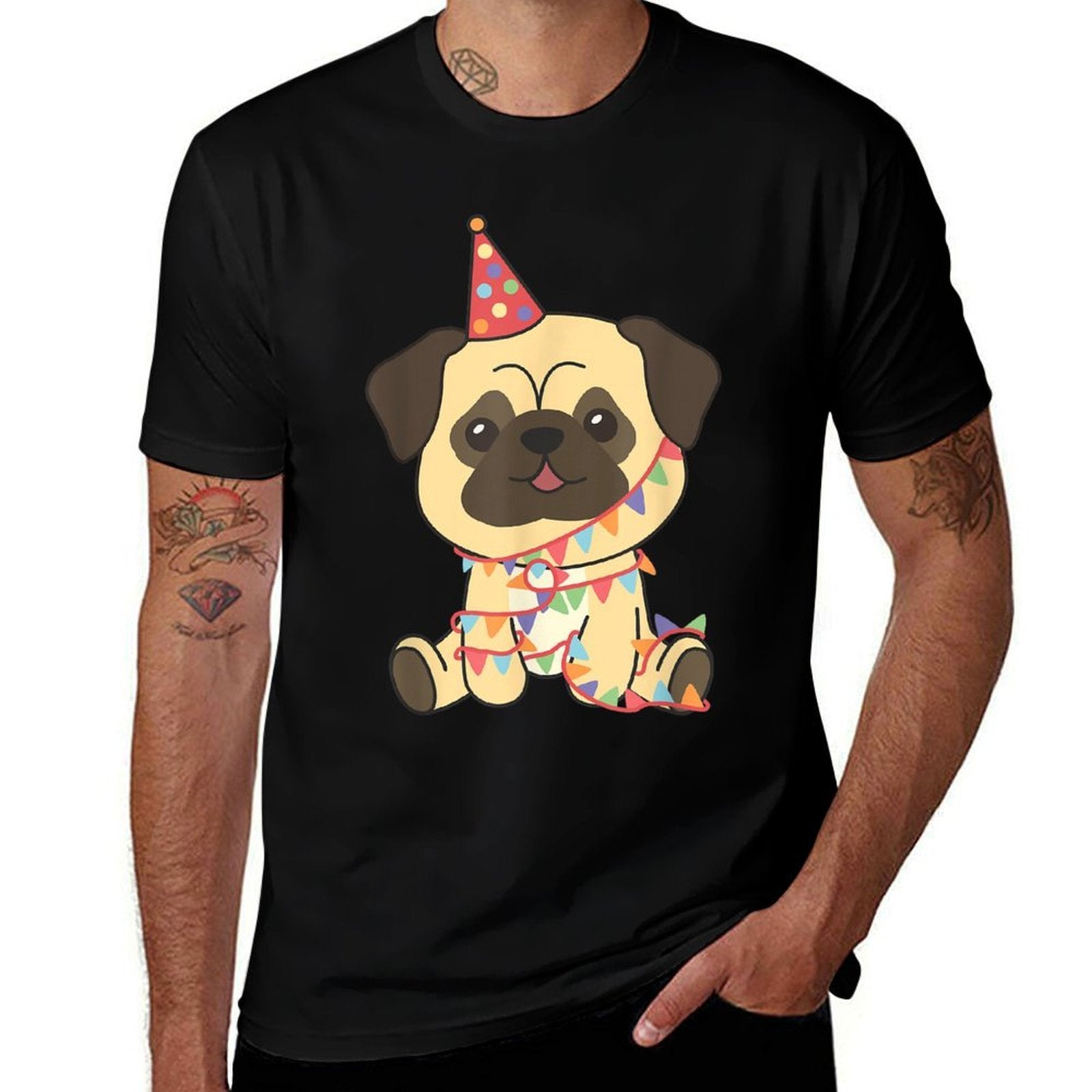Birthday Pug For Children A Birthday Pug  Slim-fit Cut T-Shirt