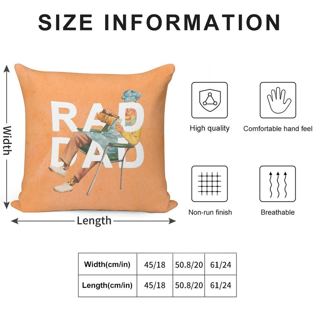 Rad Dad Soft Warmth Comfort Throw Pillow