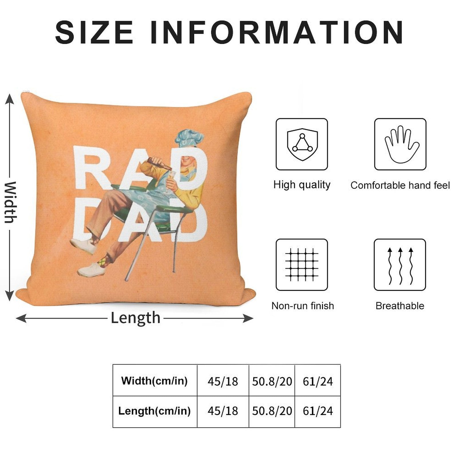 Rad Dad Soft Warmth Comfort Throw Pillow