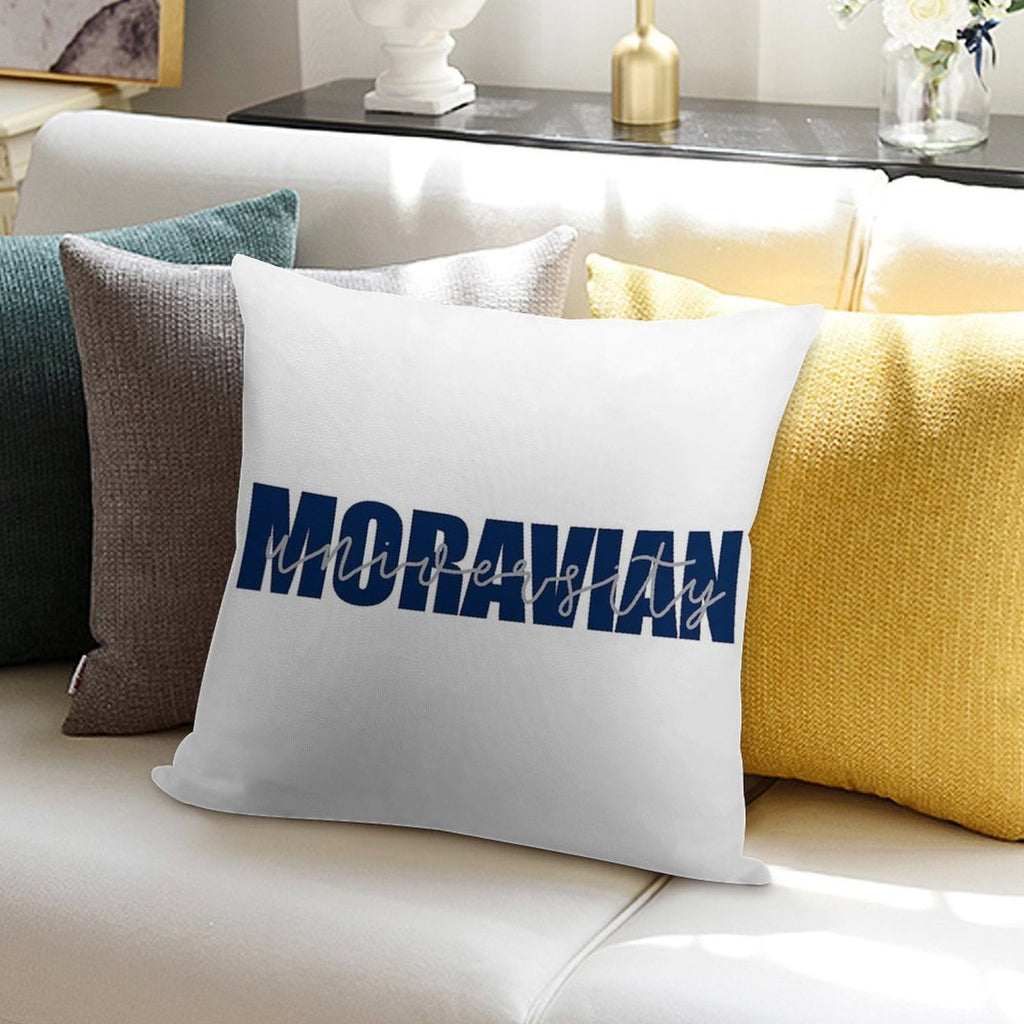 Moravian University 3 Soft Reinforced Edging Throw Pillow