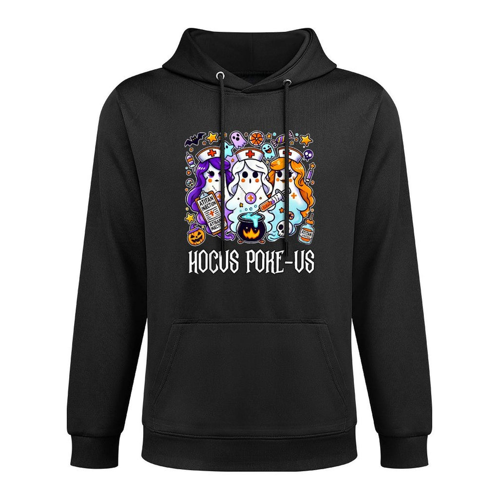 Funny Witches Nurse Spooky Nurse Witch Halloween Nursing Pun Customizable Surface Hoodie
