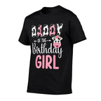 Daddy Of The Birthday Girl Farm Cow 1 St Birthday Girl  Cotton T-Shirt