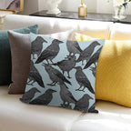 Cute Crow Pattern Soft High-Density Material Throw Pillow