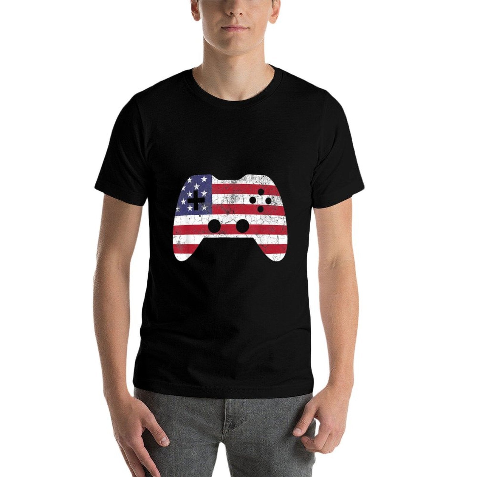 4th Of July T Video Game Gamer Kids Boys Men USA  Trendy Pattern T-Shirt