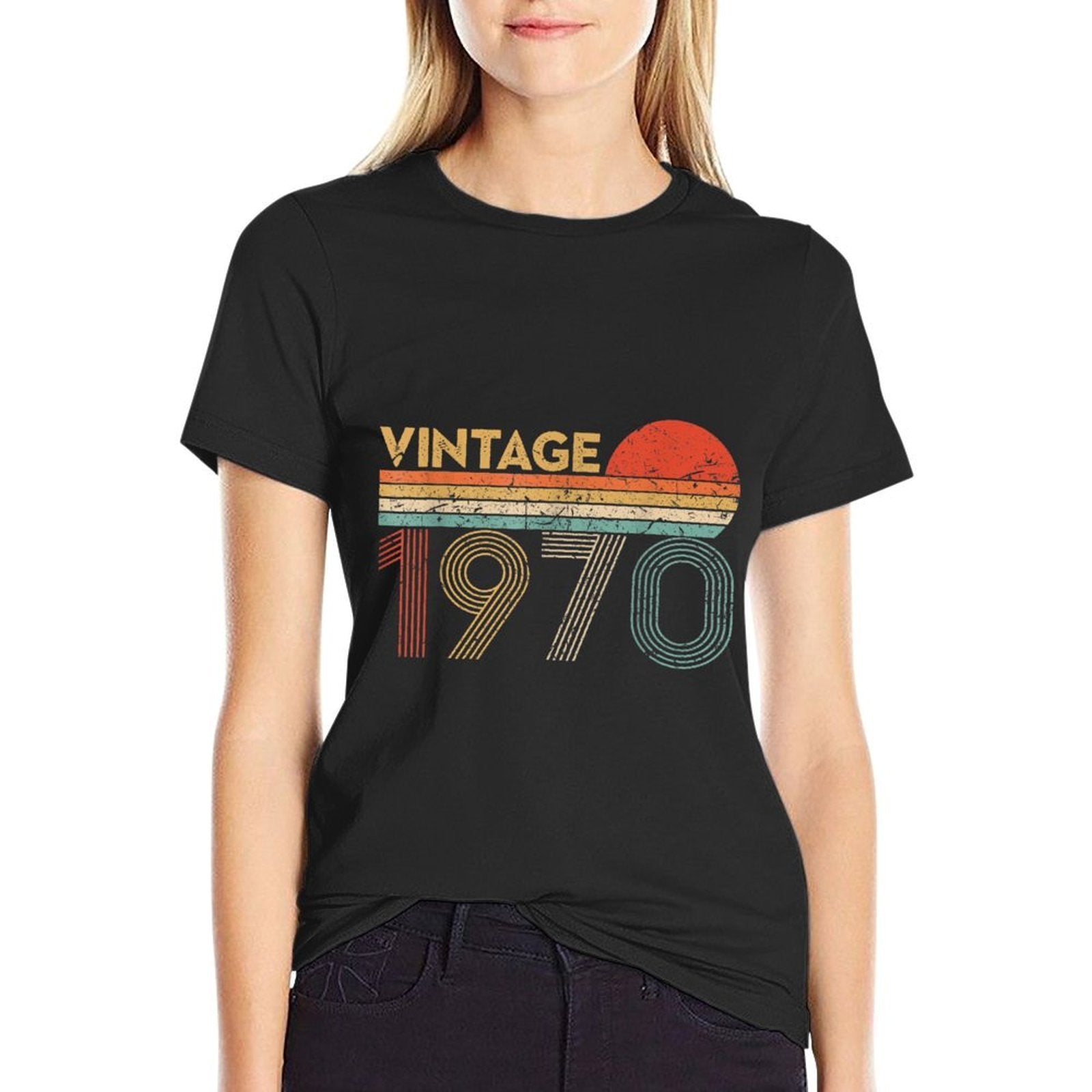 53 Year Old Birthday Vintage Classic Born In 1970  Moisture-wicking T-Shirt