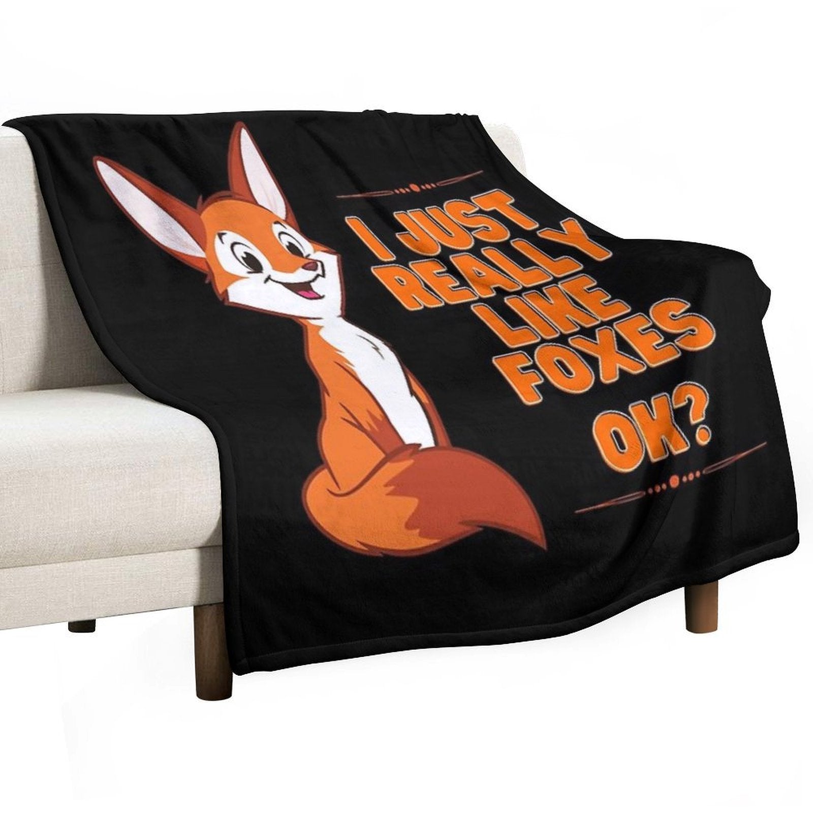 I Just Really Like Foxes Ok Anti-pilling Throw Blanket