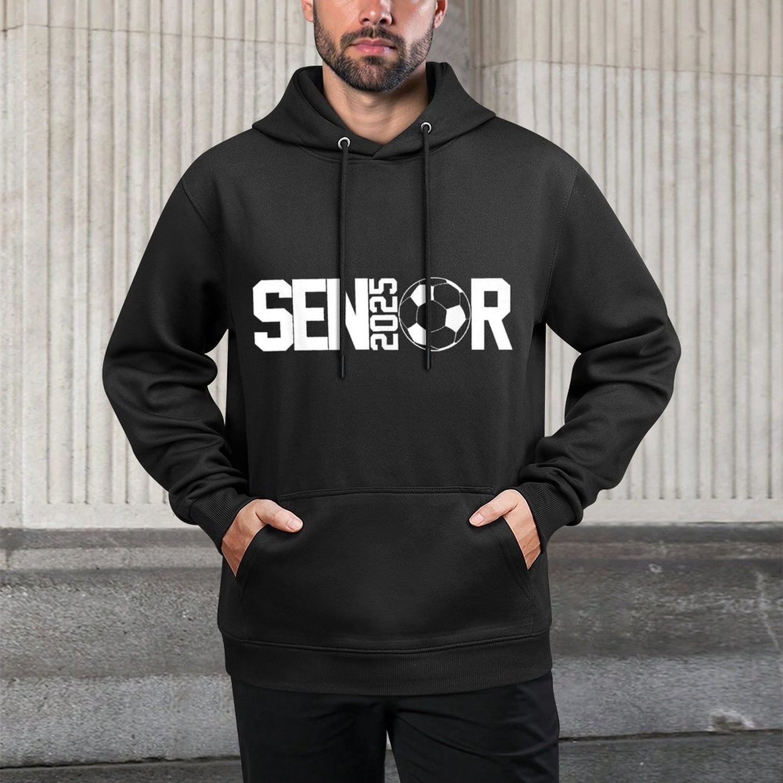 Graduate Class of 2025 Senior Soccer Player Graduation Shrink-Resistant Hoodie