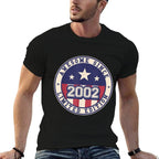 21 Years Old Awesome Since 2002 21st Birthday  Fade-proof Color T-Shirt