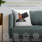 Tick Tock, It's Tough Guy O'clock - Mike Wozniak Soft Short Plush Fabric Throw Pillow