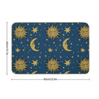 90s Whimsi-goth Celestial Sun And Moon Pattern  Multi-Purpose Bath Mat